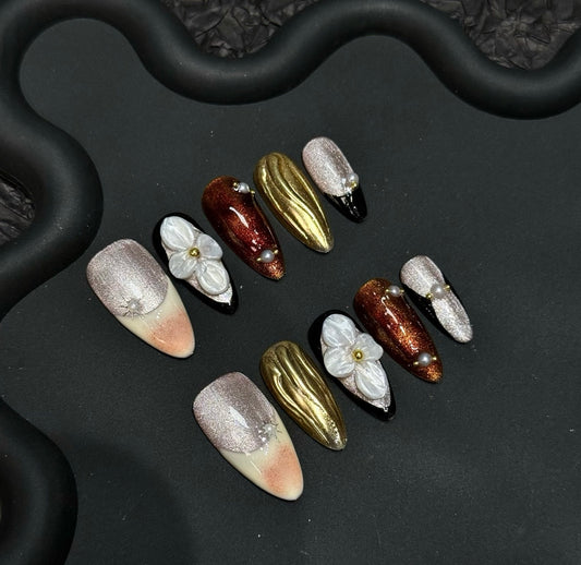 Folira Medium-length Simple Series Artificial Acrylic Press Cute False Nails Women's Nails False Nails