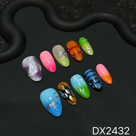 Folira Short Color Series Artificial Acrylic Press Cute False Nails Women's Nails False Nails